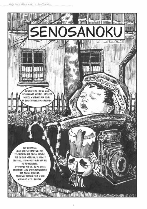 SenOSanoku — strona komiksu Wojciecha Glanowskiego