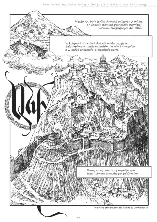 Obwiąż się — strona komiksu Surena Vardaniana i Tomasza Kontnego